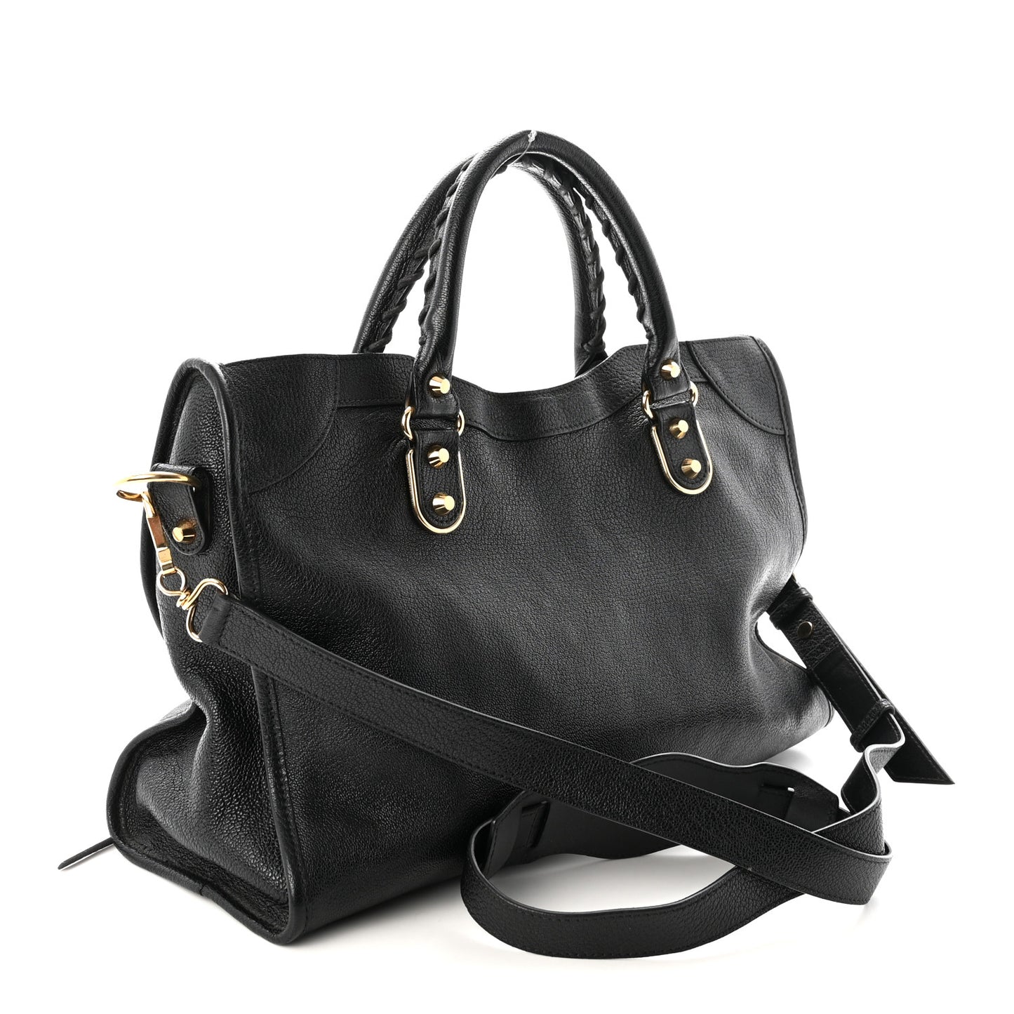 Chevre Gold Metallic Edge Hardware City Black