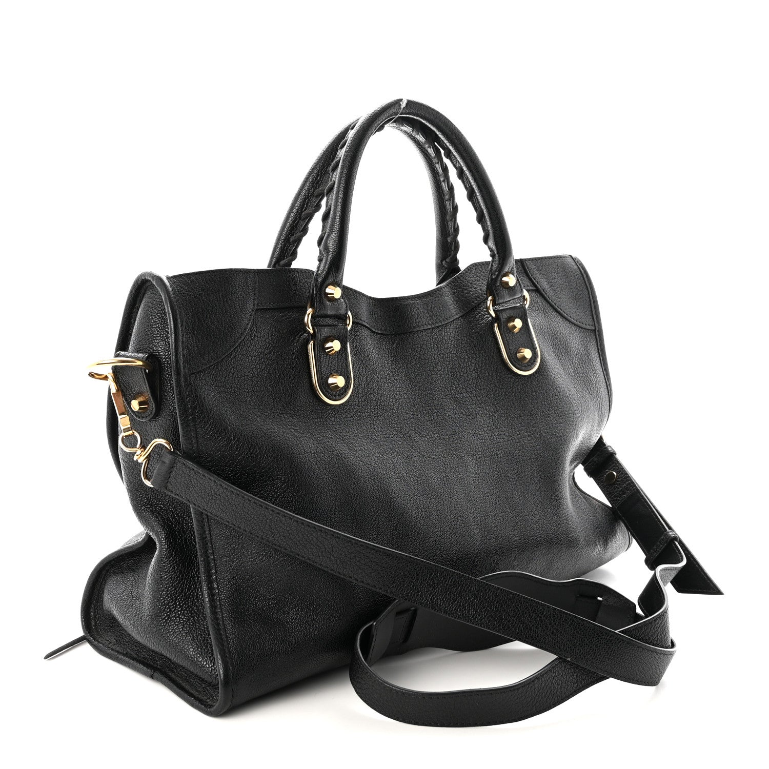 Balenciaga Chevre Gold Metallic Edge Hardware City Black 3 of 10