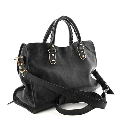 Balenciaga Chevre Gold Metallic Edge Hardware City Black 3 of 10