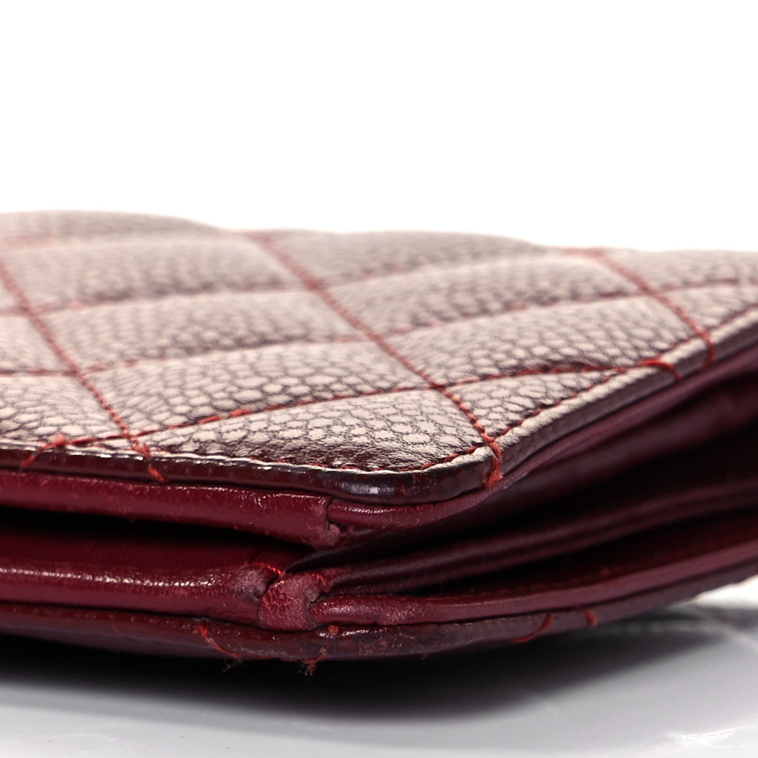 Chanel Caviar Quilted Yen Wallet Red 8 of 9