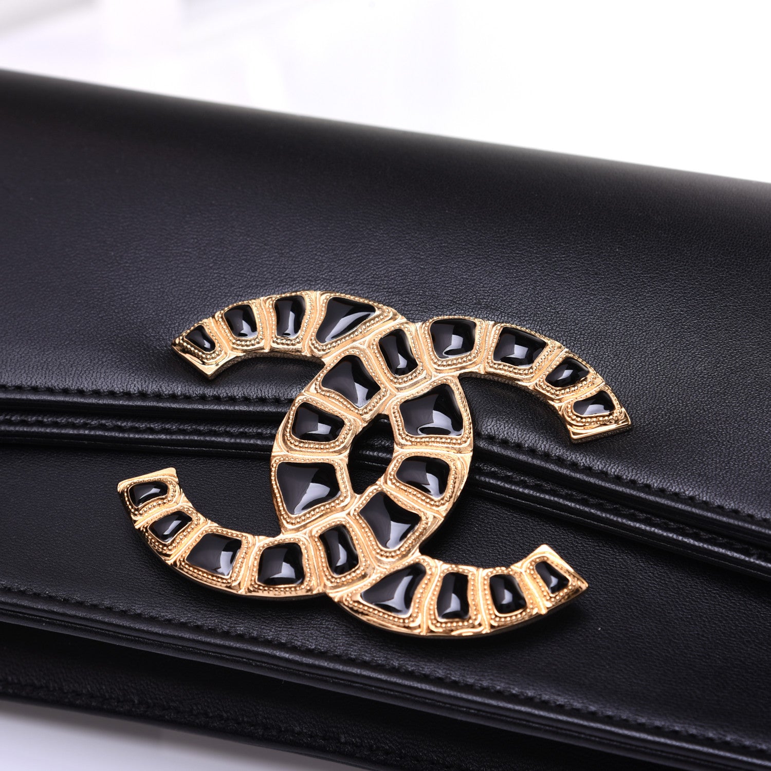 Chanel Lambskin Evening In Egypt Clutch Black 12 of 15