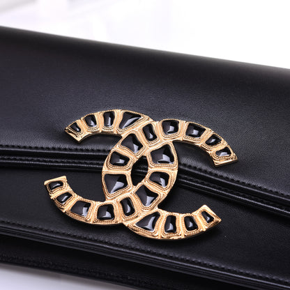 Chanel Lambskin Evening In Egypt Clutch Black 12 of 15