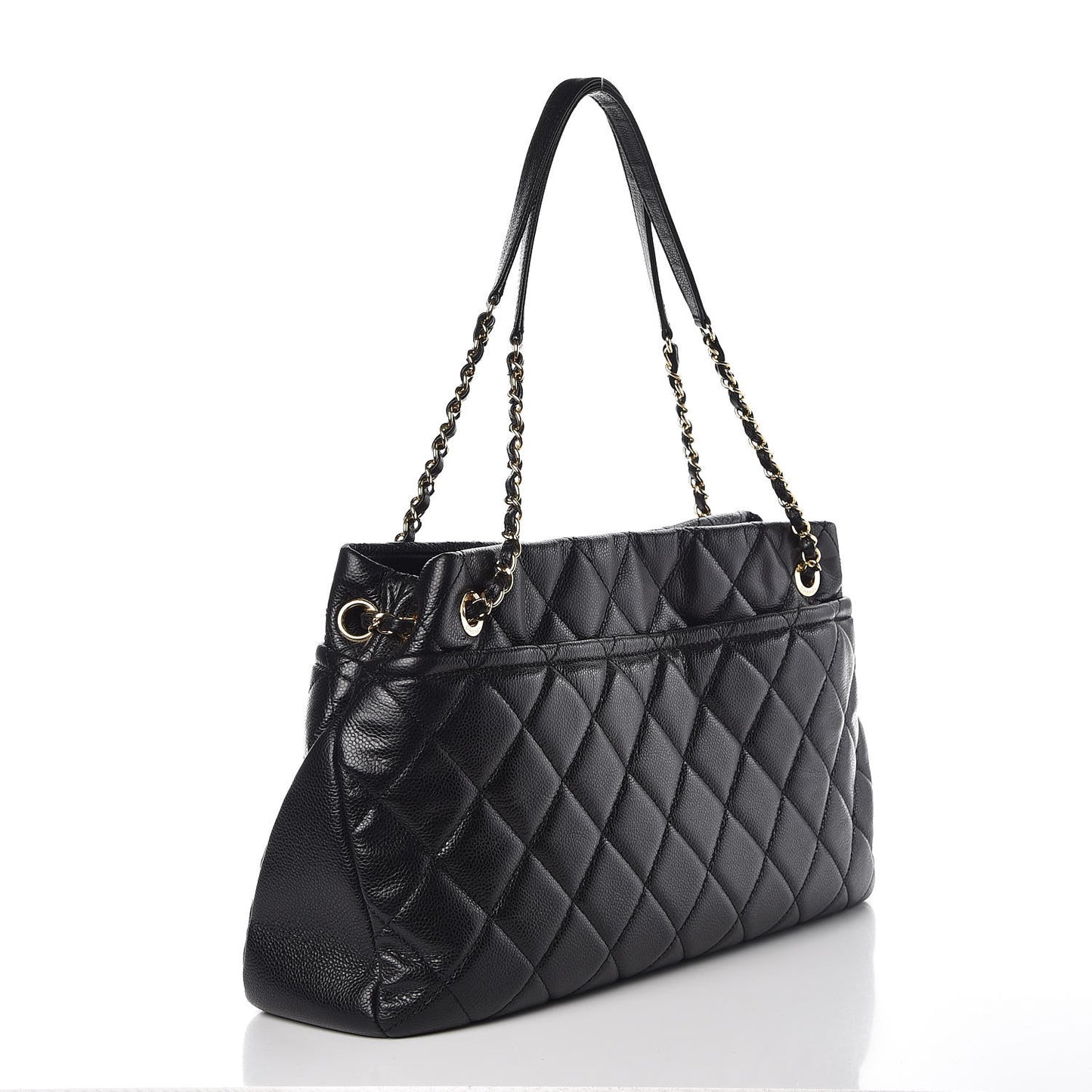 Caviar Quilted Timeless CC Soft Tote Black