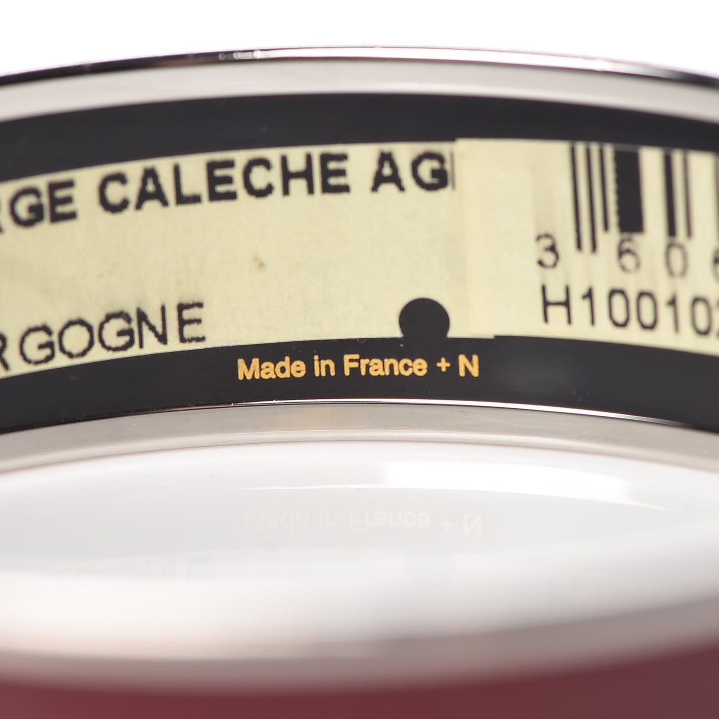 Enamel Printed Wide Caleche Bracelet 70 Bourgogne