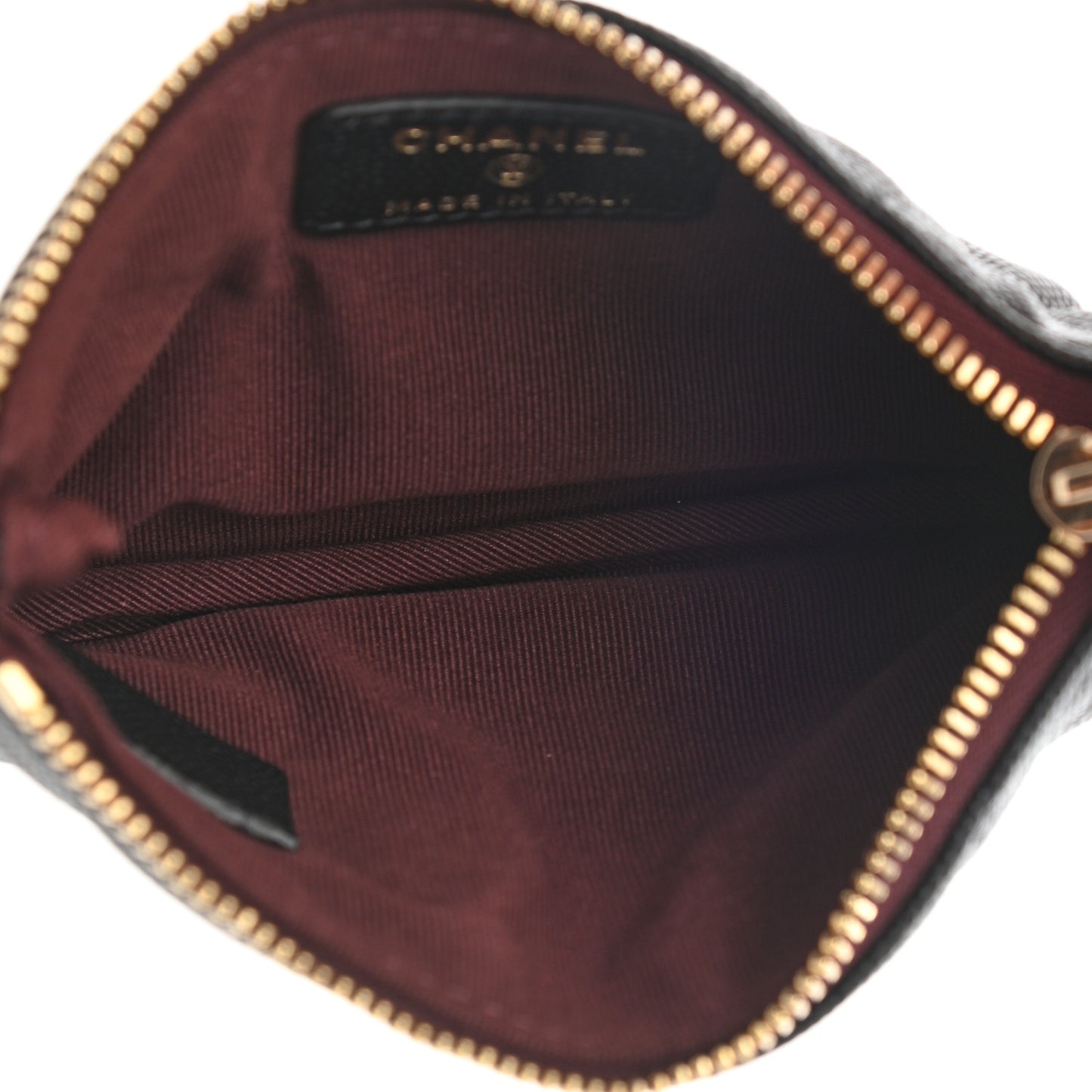 Caviar Quilted Small Cosmetic Case Black