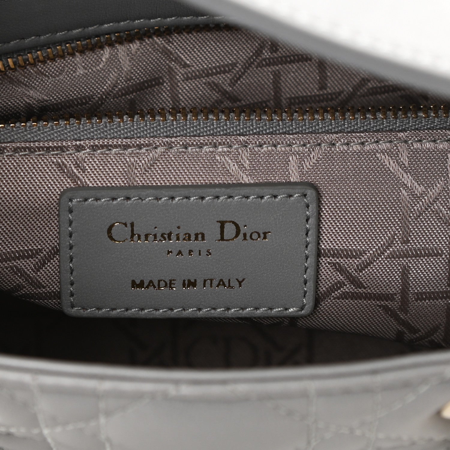 Christian Dior Lambskin Cannage Small Lucky Badges My Lady Dior Grey 5 of 7
