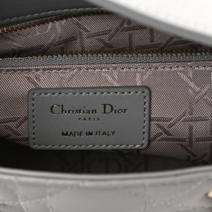 Christian Dior Lambskin Cannage Small Lucky Badges My Lady Dior Grey 5 of 7