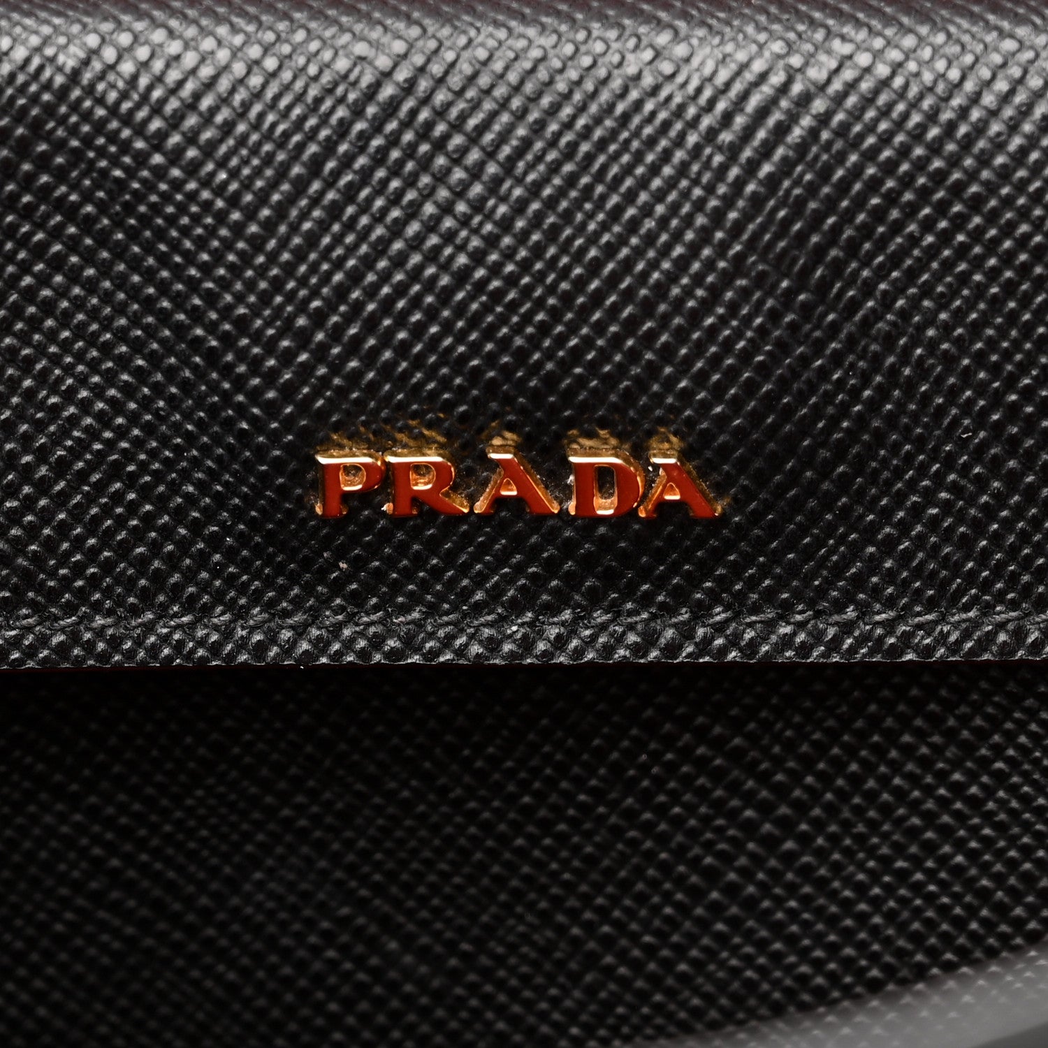 Prada Saffiano Cuir Large Double Bag Black Fuoco 6 of 16