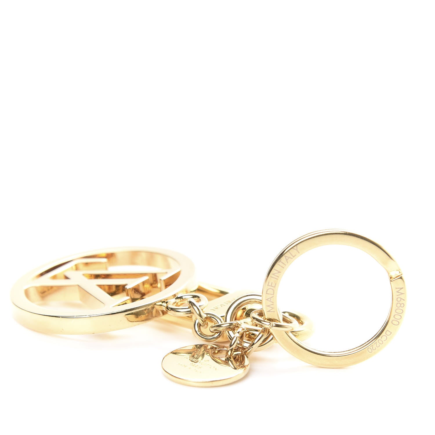 Louis Vuitton LV Circle Bag Charm Key Holder Gold 3 of 4