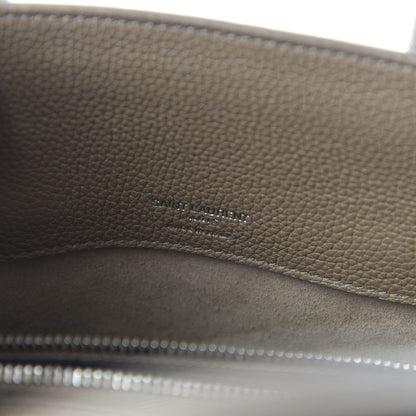 Saint Laurent Grained Calfskin Baby Sac De Jour Souple Taupe 9 of 11