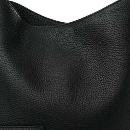 Tom Ford Pebbled Calfskin Large Alix Padlock Zip Hobo Bag Black 8 of 11