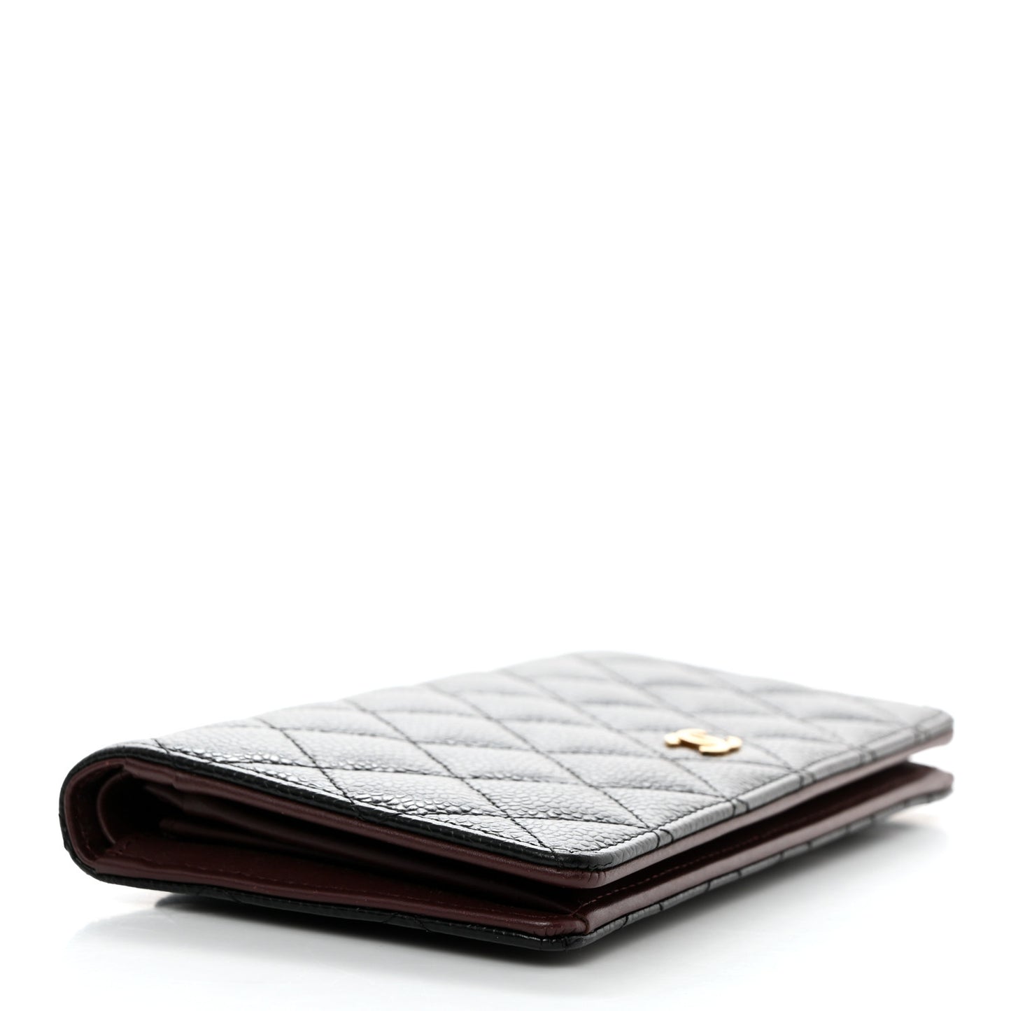 Caviar Quilted Yen Wallet Black