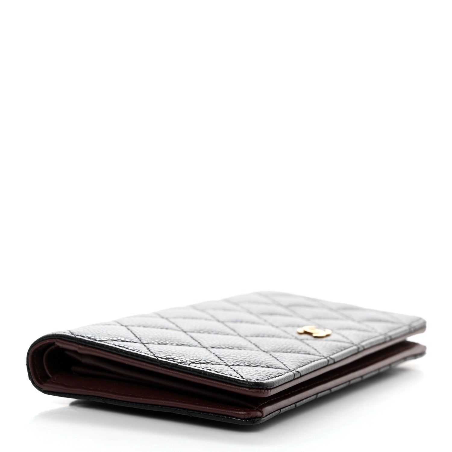 Chanel Caviar Quilted Yen Wallet Black 4 of 8