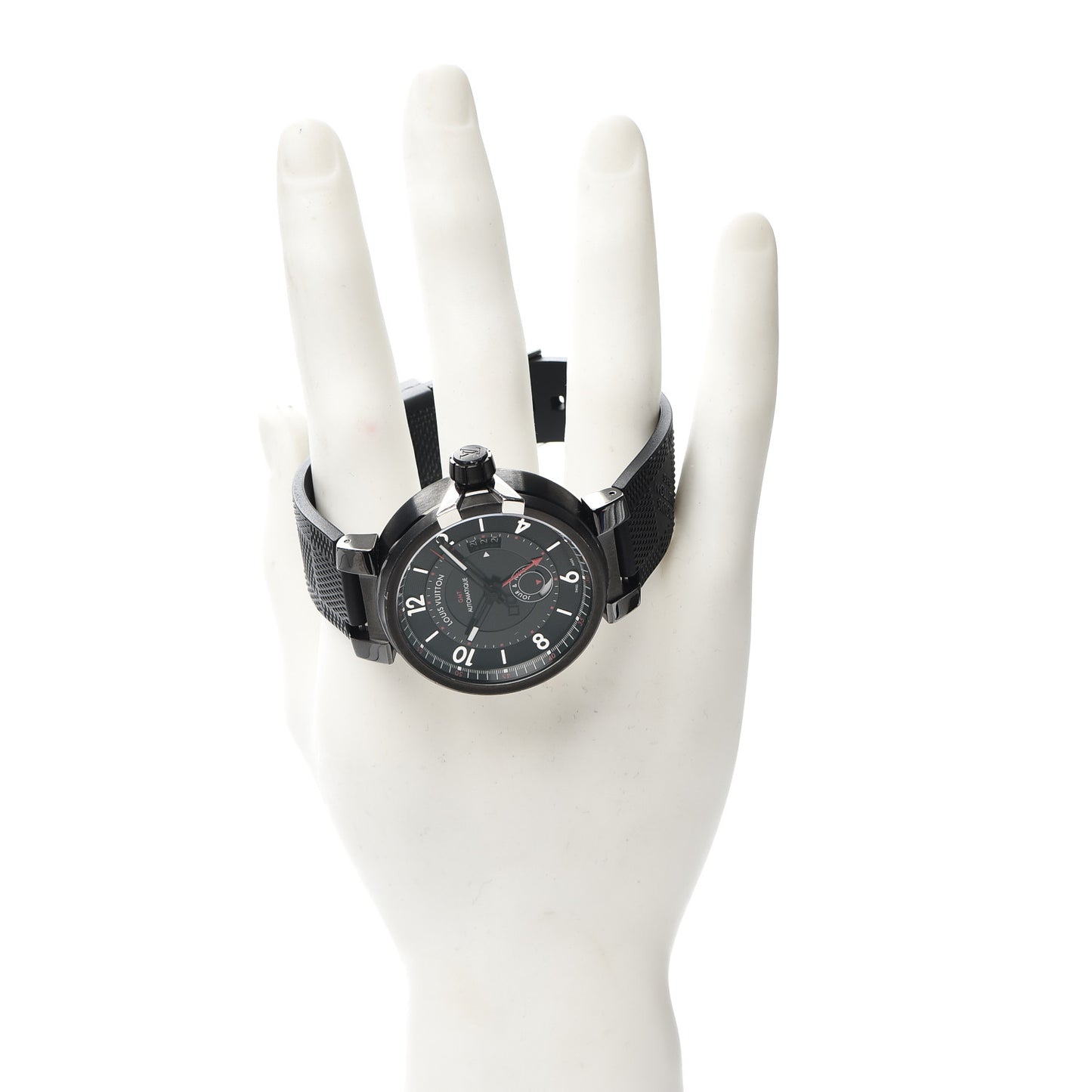 PVD Stainless Steel Rubber 42mm Evolution GMT Automatic Watch Black