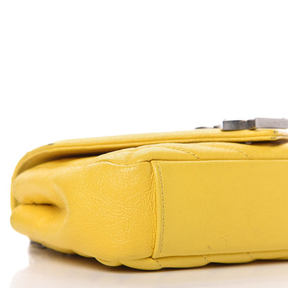 Saint Laurent Calfskin Matelasse Chevron Monogram Classic Baby Chain Bag Jaune 6 of 10