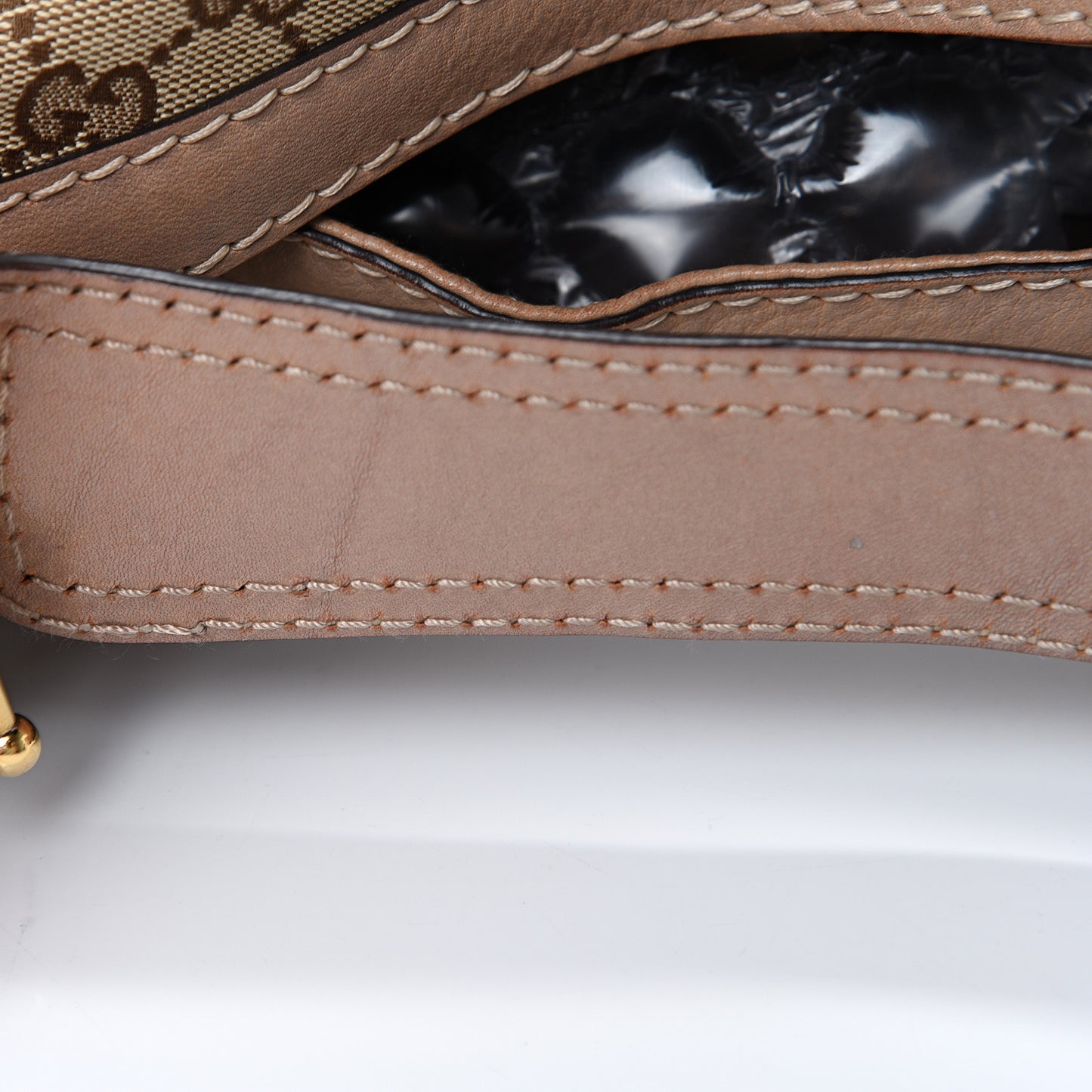 Monogram Large Jockey Hobo Beige