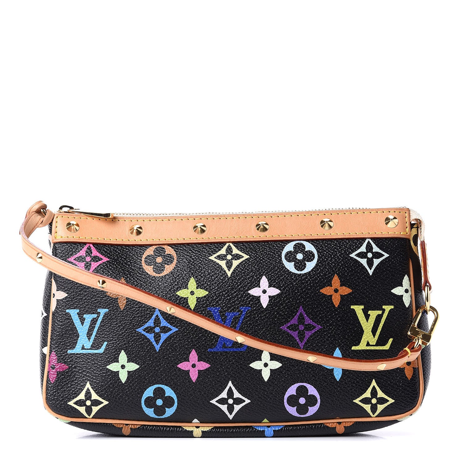 Louis Vuitton Monogram Multicolor Pochette Accessories Black 1 of 11