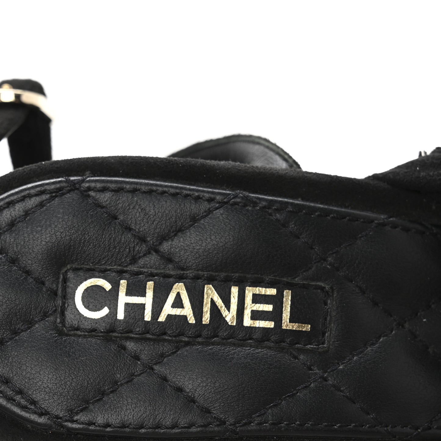 Kid Suede Chain Braided Sandals 36.5 Black