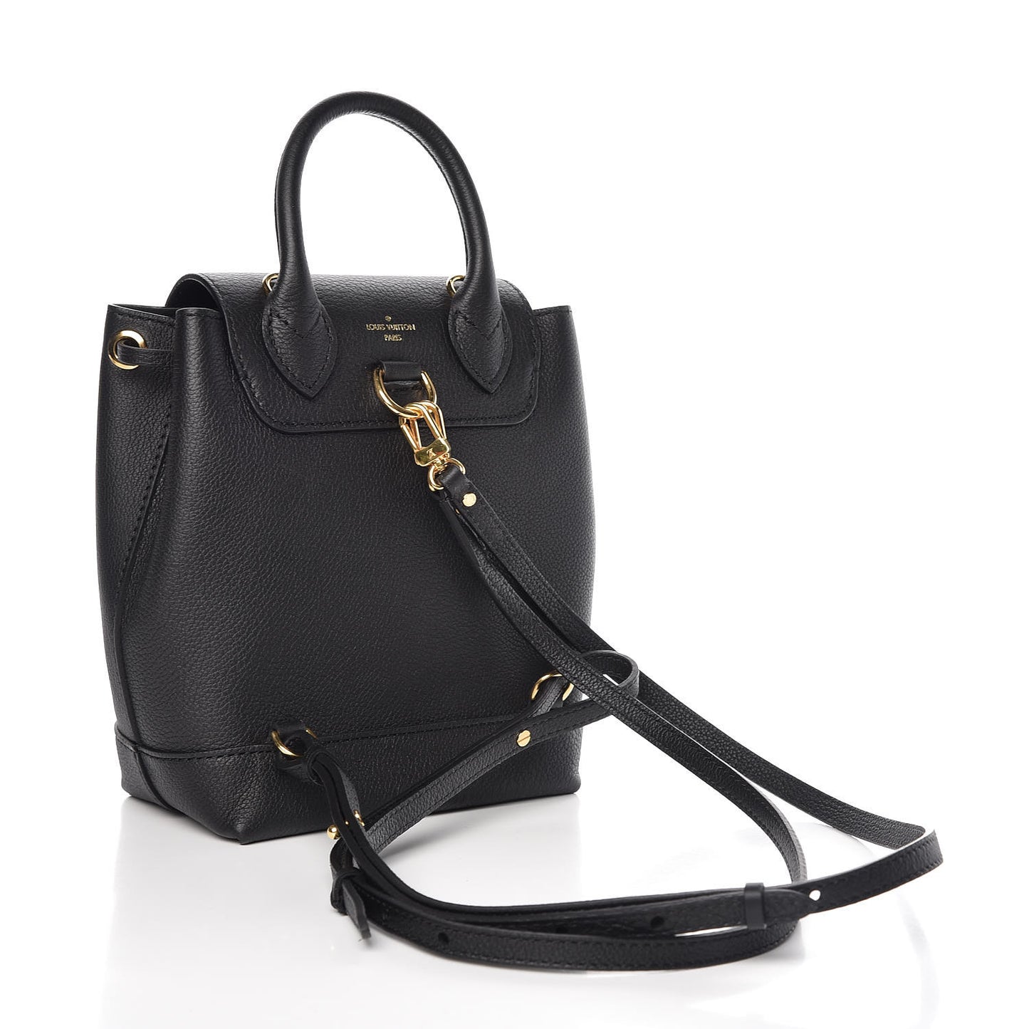 Calfskin Lockme Mini Backpack Black