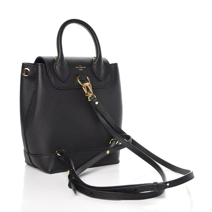 Louis Vuitton Calfskin Lockme Mini Backpack Black 3 of 6