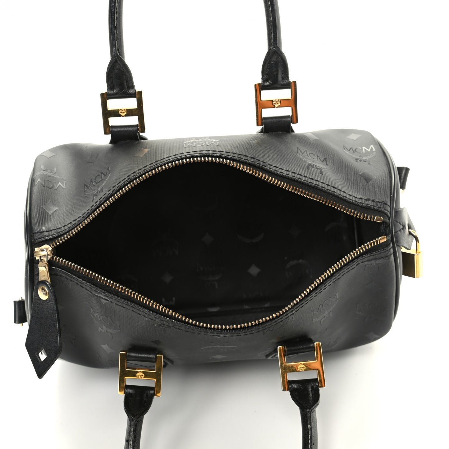 Nylon Monogram Boston Bag Black