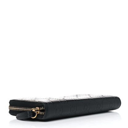 Gucci Guccissima Signature Zip Around Wallet Black 3 of 8