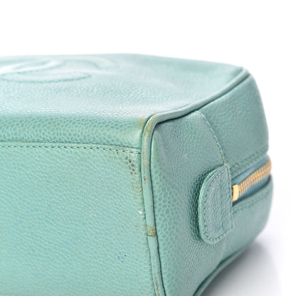 Chanel Caviar CC Large Cosmetic Case Green 12 of 16