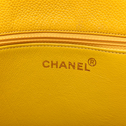 Chanel Caviar CC Tote Yellow 8 of 12