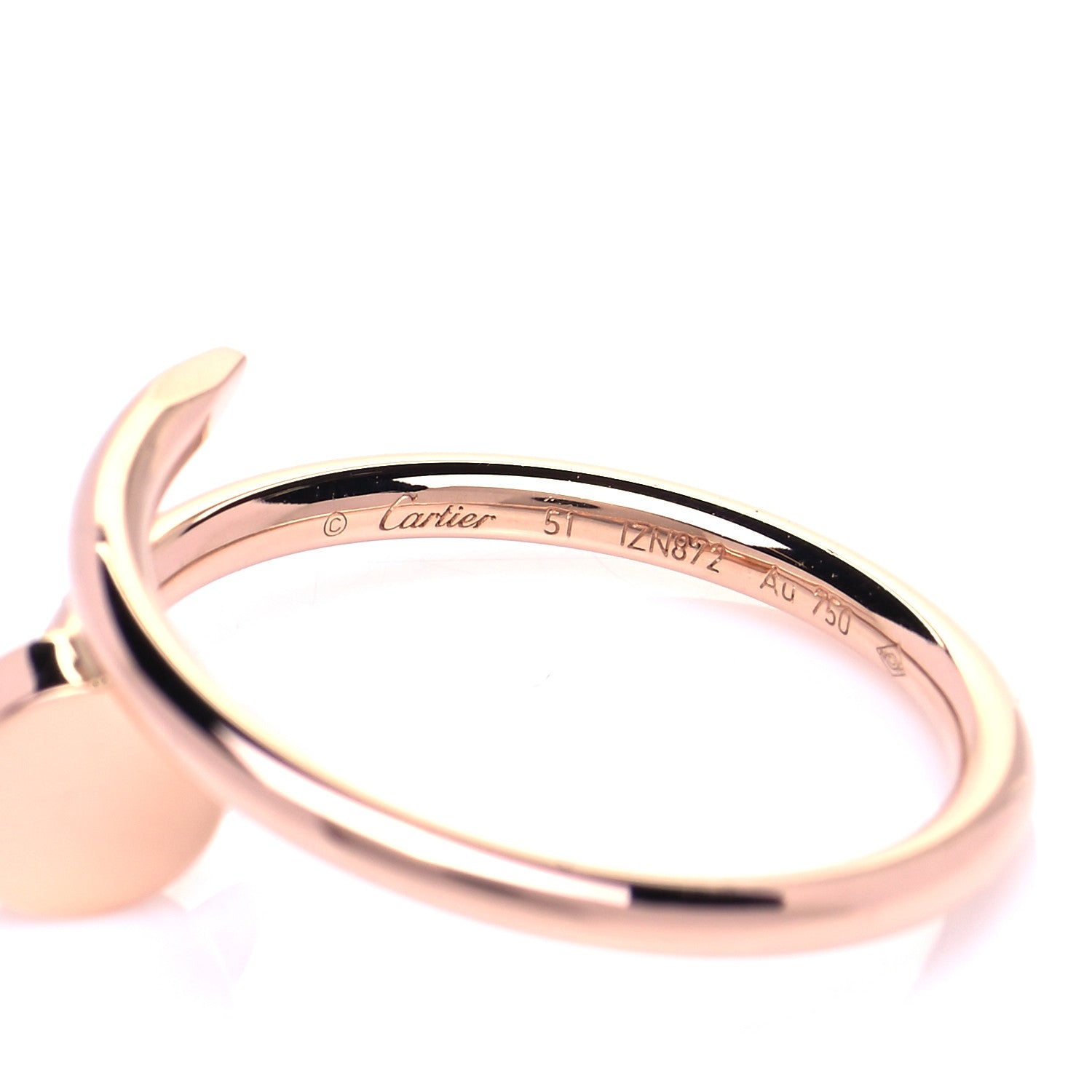 Cartier 18K Pink Gold Small Juste Un Clou Ring 51 5.75 4 of 5