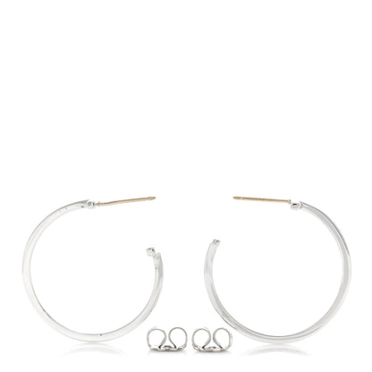 Tiffany Sterling Silver Small T Wire Hoop Earrings 4 of 4