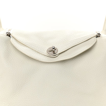 Hermes Taurillon Clemence Lindy 30 White 8 of 12