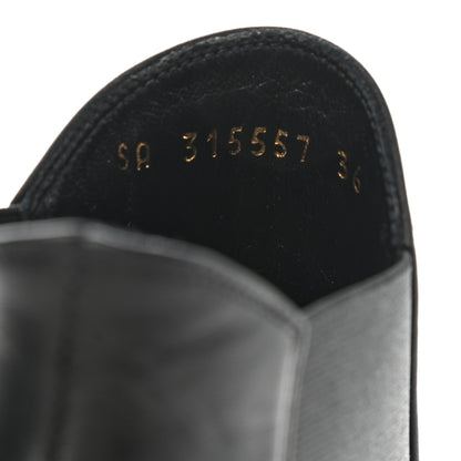 Saint Laurent Calfskin Classic Paris Ela 110 Ankle Boots 36 Black 8 of 9