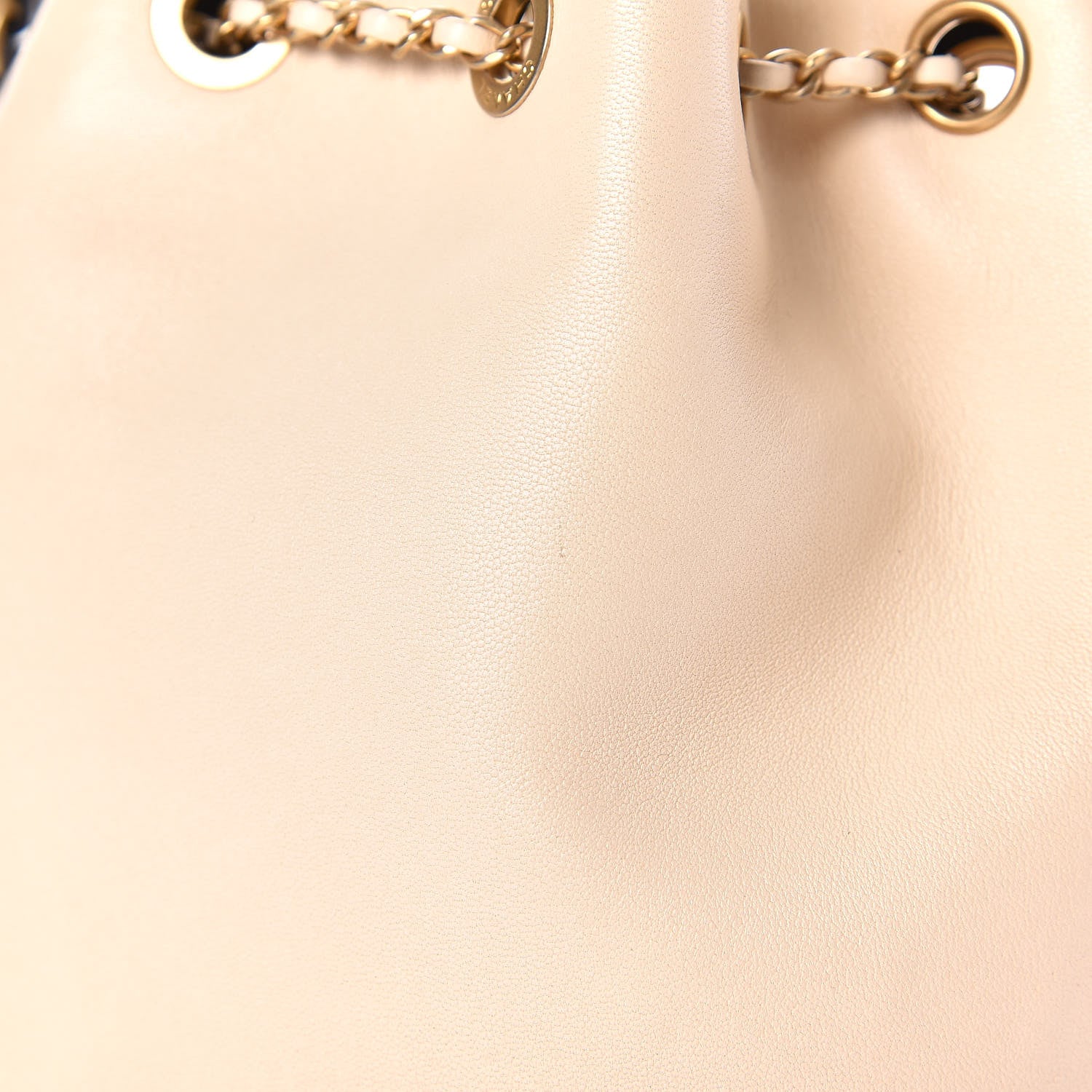 Chanel Lambskin Caviar Lovely Chains Drawstring Bag Beige Black 11 of 16