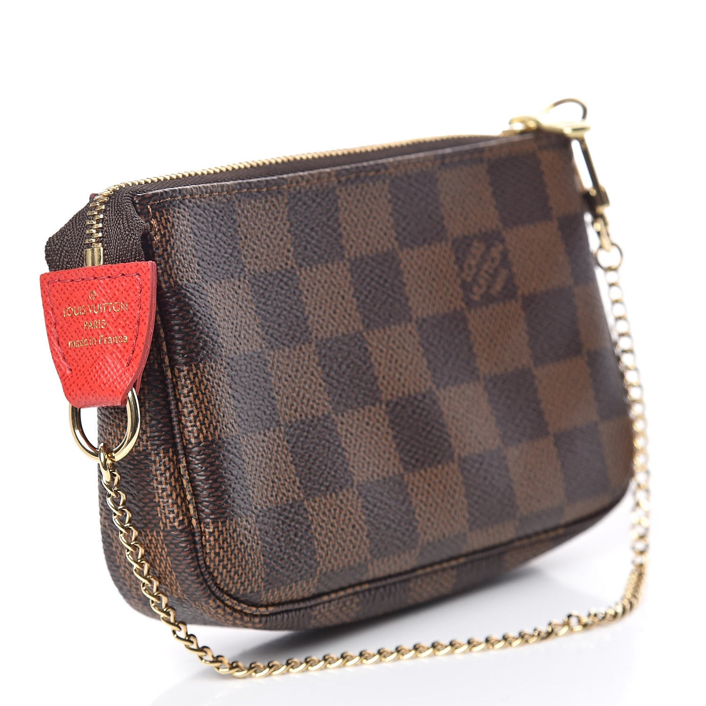 Damier Ebene 2019 Christmas Animation Mini Pochette Accessories Red