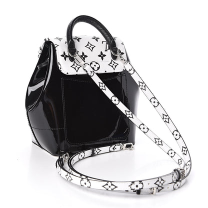 Louis Vuitton Patent Monogram Hot Springs Backpack Black White 3 of 9
