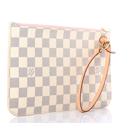 Louis Vuitton Damier Azur Neverfull MM GM Pochette Rose Ballerine 3 of 7
