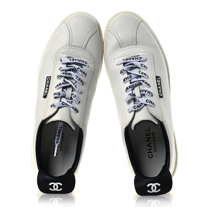 Chanel Calfskin Womens CC Sneakers 38.5 White 2 of 13