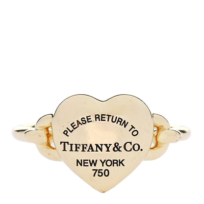 Tiffany 18K Yellow Gold Return to Tiffany Full Heart Ring 54 7 1 of 7