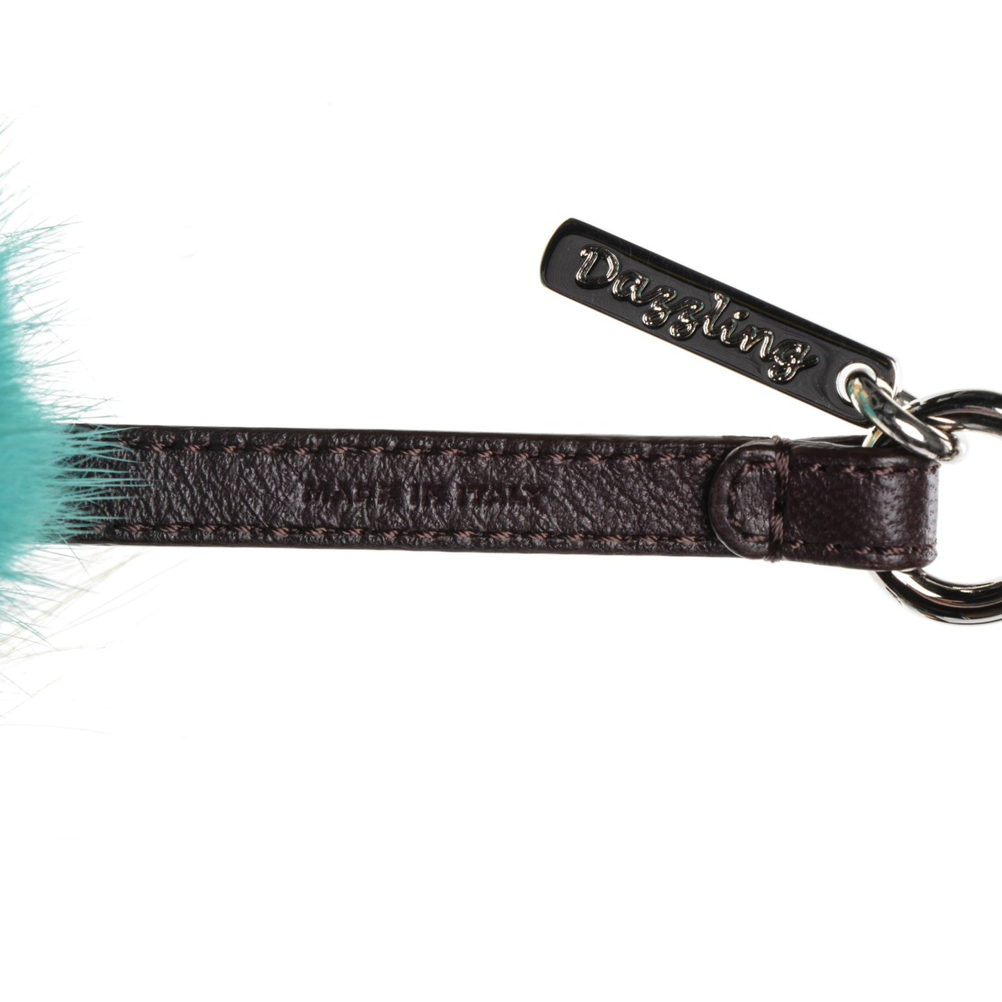 Shiny Nappa Mink Fox Fur Crystal QuTweet Dazzling Bag Bug Charm Bordeaux Seashell Multicolor