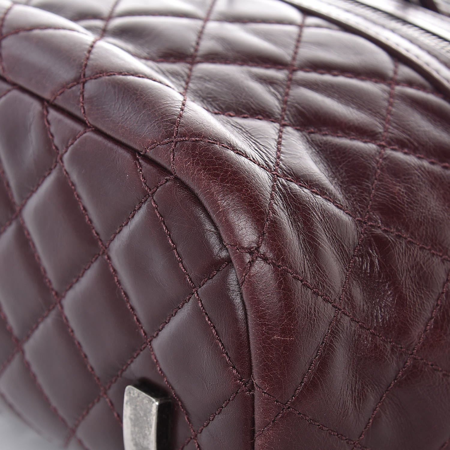 Chanel Glazed Calfskin Quilted Small Salzburg Backpack Burgundy 13 of 17