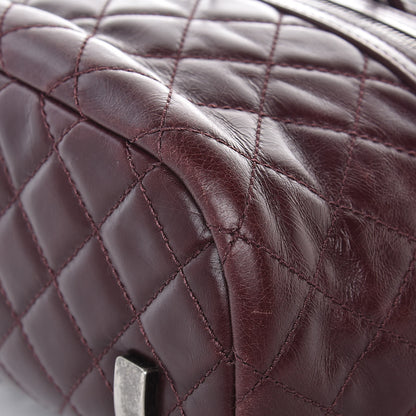 Chanel Glazed Calfskin Quilted Small Salzburg Backpack Burgundy 13 of 17