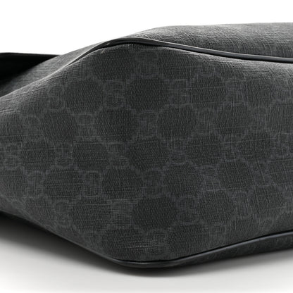 Gucci GG Plus Monogram Medium Flap Messenger Bag Black 10 of 16