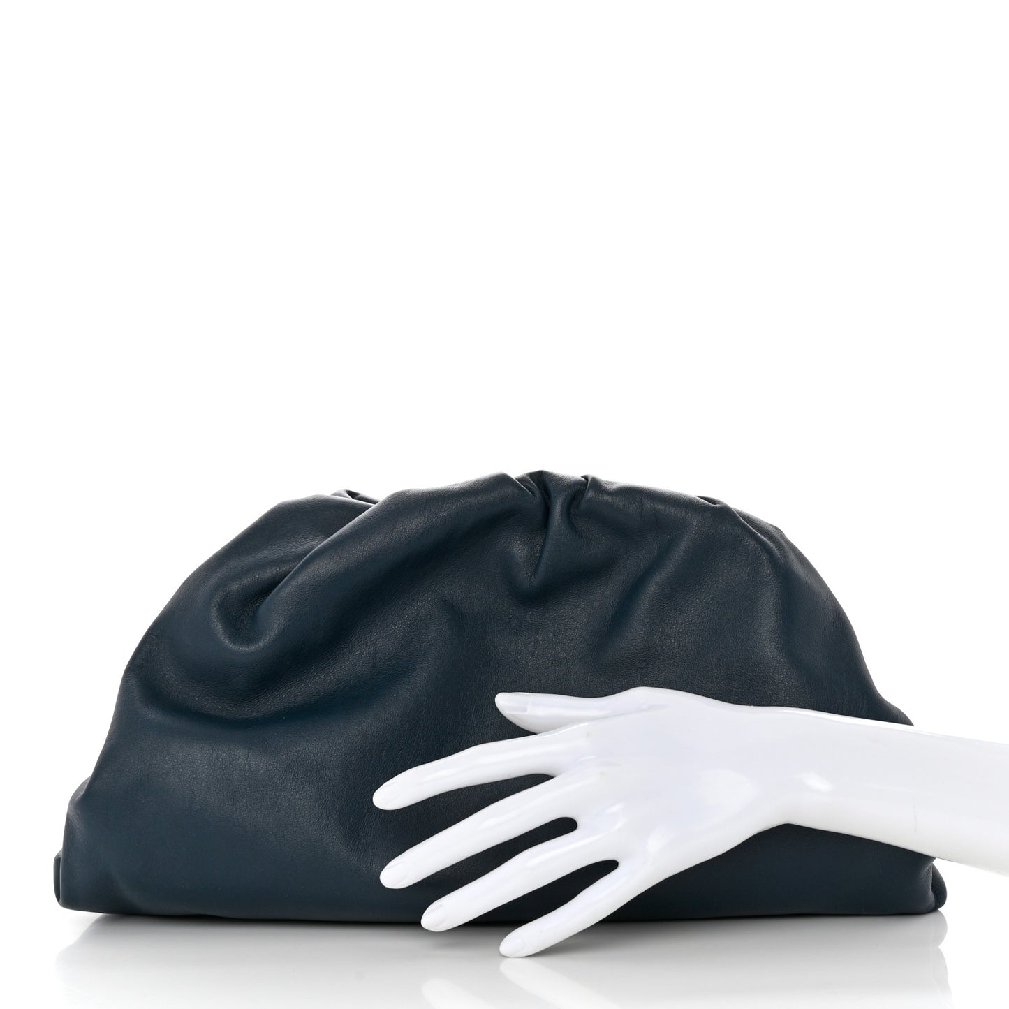 Smooth Butter Calf The Pouch Oversized Clutch Deep Blue