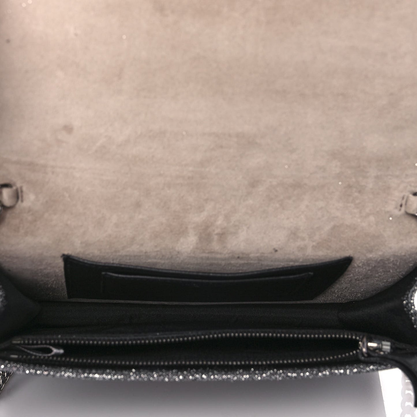 Glitter Florence Wallet on Chain Anthracite