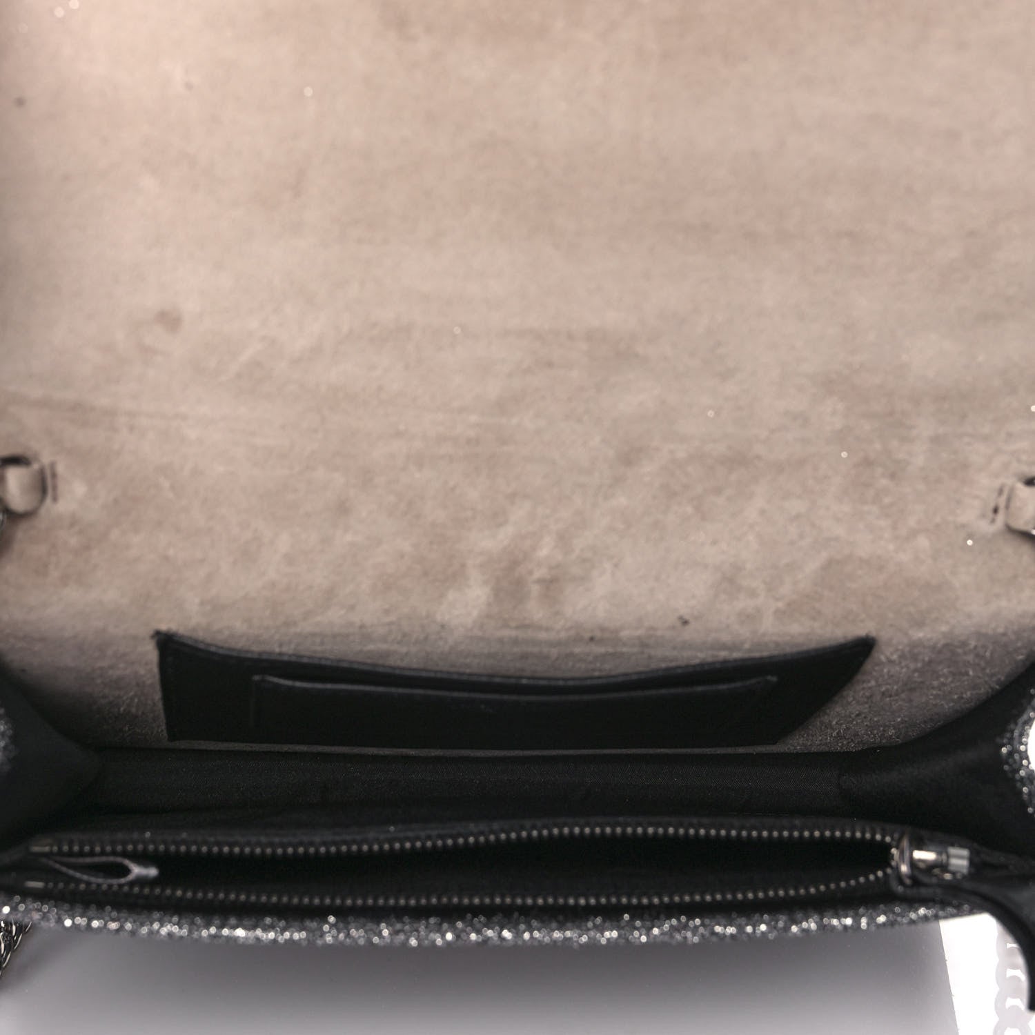 Jimmy Choo Glitter Florence Wallet on Chain Anthracite 5 of 11