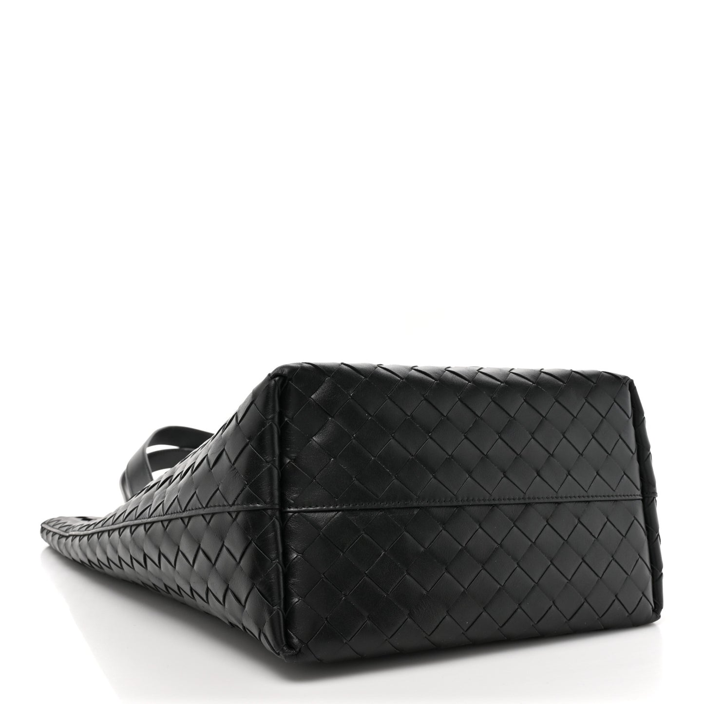 Nappa Intrecciato Small North South Tote Black
