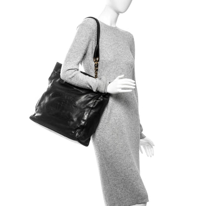 Chanel Lambskin CC Shopper Tote Black 2 of 6