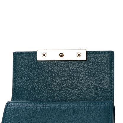 MCM Goatskin Milano Tri-Fold Wallet Blue 11 of 11