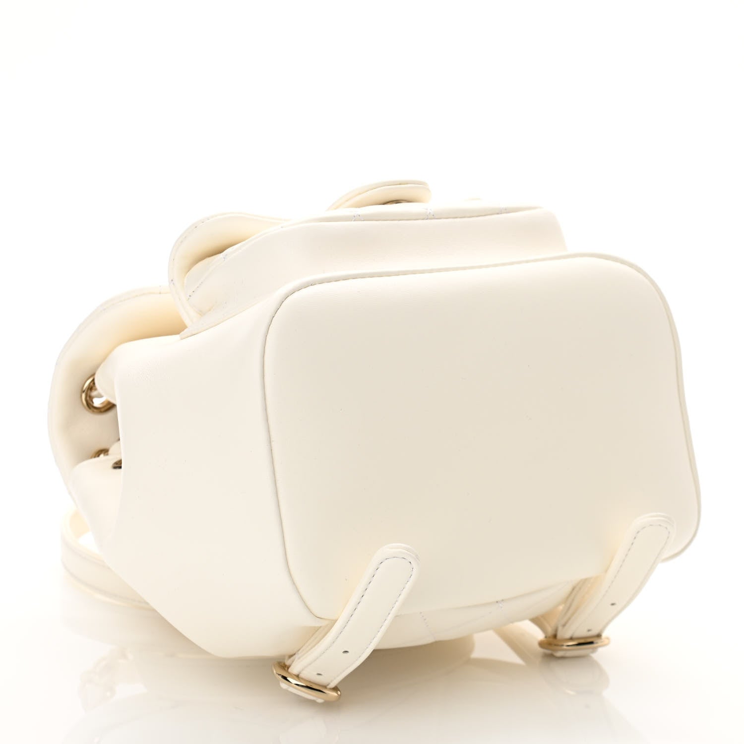 Chanel Lambskin Quilted Small Duma Drawstring Backpack White 4 of 10