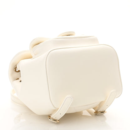 Chanel Lambskin Quilted Small Duma Drawstring Backpack White 4 of 10